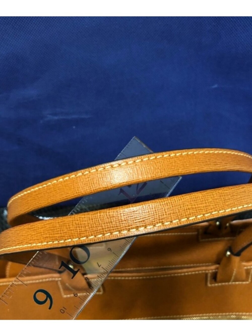 Dooney & Bourke Saffiano Natural Tan Large Leather Tote with Wristlet - Picture 7 of 8